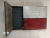 Texas State flag gun concealment case with the left panel open showing a foam interior and an RFID lock.