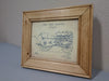 An 8x10 light, American wood gun concealment picture frame with a diagram of a John Deer tractor inside. 