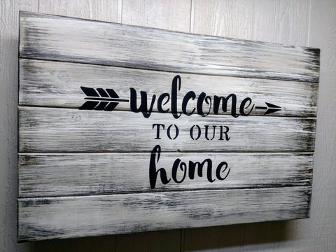 Welcome to Our Home  Hidden Gun Storage Sign