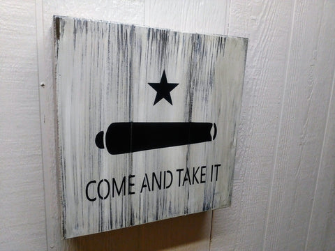"Come and Take It"  wall art box.