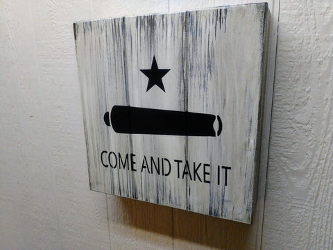 "Come and Take It"  wall art box.