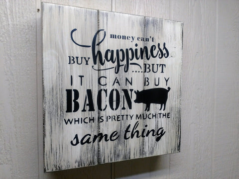 “MONEY CAN BUY BACON” GUN CONCEALMENT WALL ART BOX