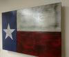 Texas state flag gun concealment case with the upper section red, bottom white, and left blue with a white star