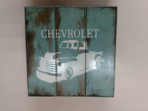Chevrolet wall art box.