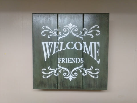 "Welcome Friends" Gun Concealment Wall Art Box