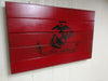 Marine Corps Flag Hidden Gun Storage Wall Art