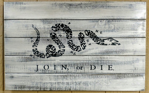 "Join or Die" Hidden Gun Storage Sign