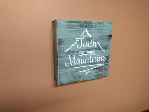 “FAITH CAN MOVE MOUNTAINS” MINI CONCEALMENT WALL ART BOX