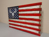 Large gun concealment American flag with a deer skull and antlers nested inside the stars and subtle burnt accents 